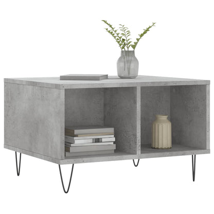vidaXL Coffee Table Concrete Grey 60x50x36,5 cm Engineered Wood