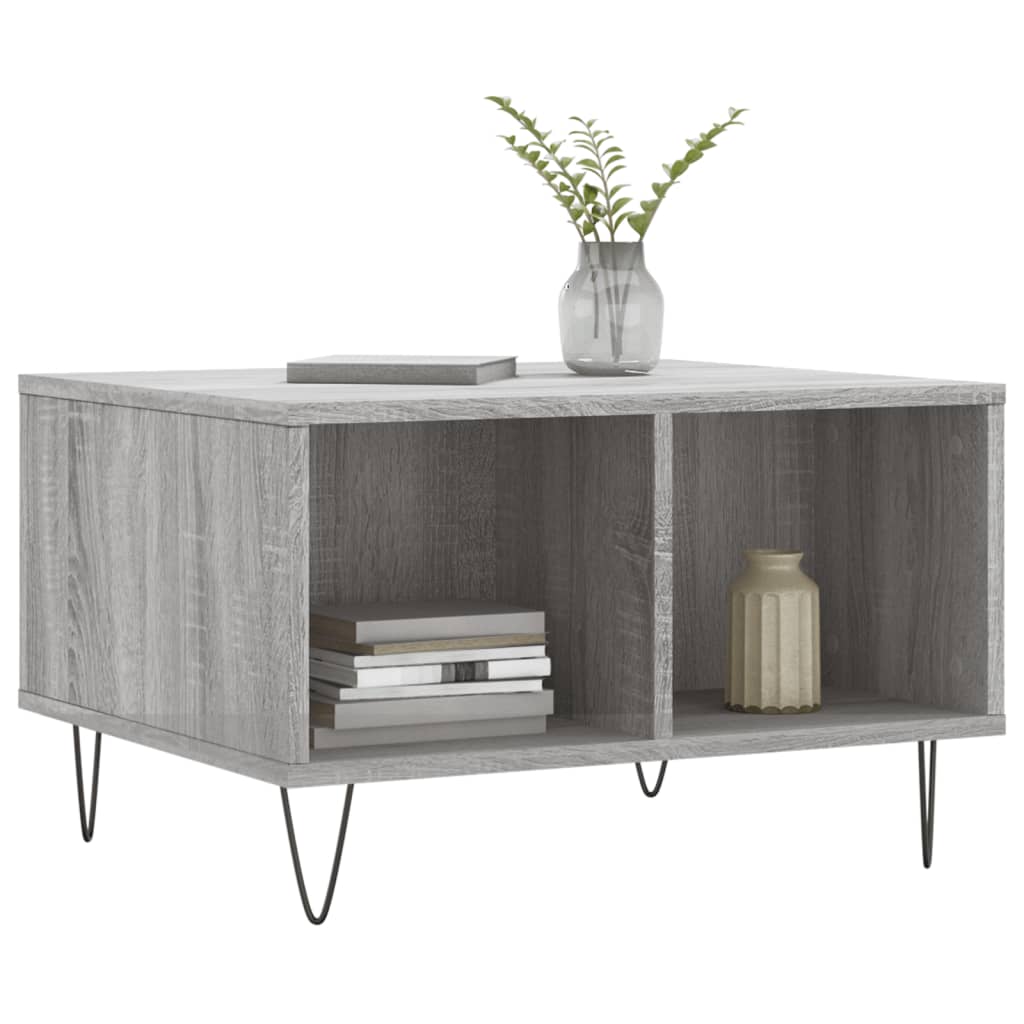 vidaXL Coffee Table Grey Sonoma 60x50x36,5 cm Engineered Wood