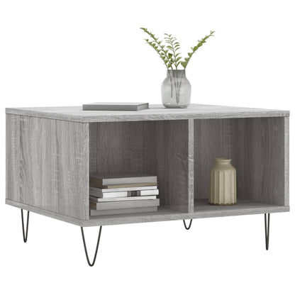 vidaXL Coffee Table Grey Sonoma 60x50x36,5 cm Engineered Wood