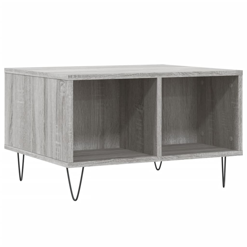vidaXL Coffee Table Grey Sonoma 60x50x36,5 cm Engineered Wood