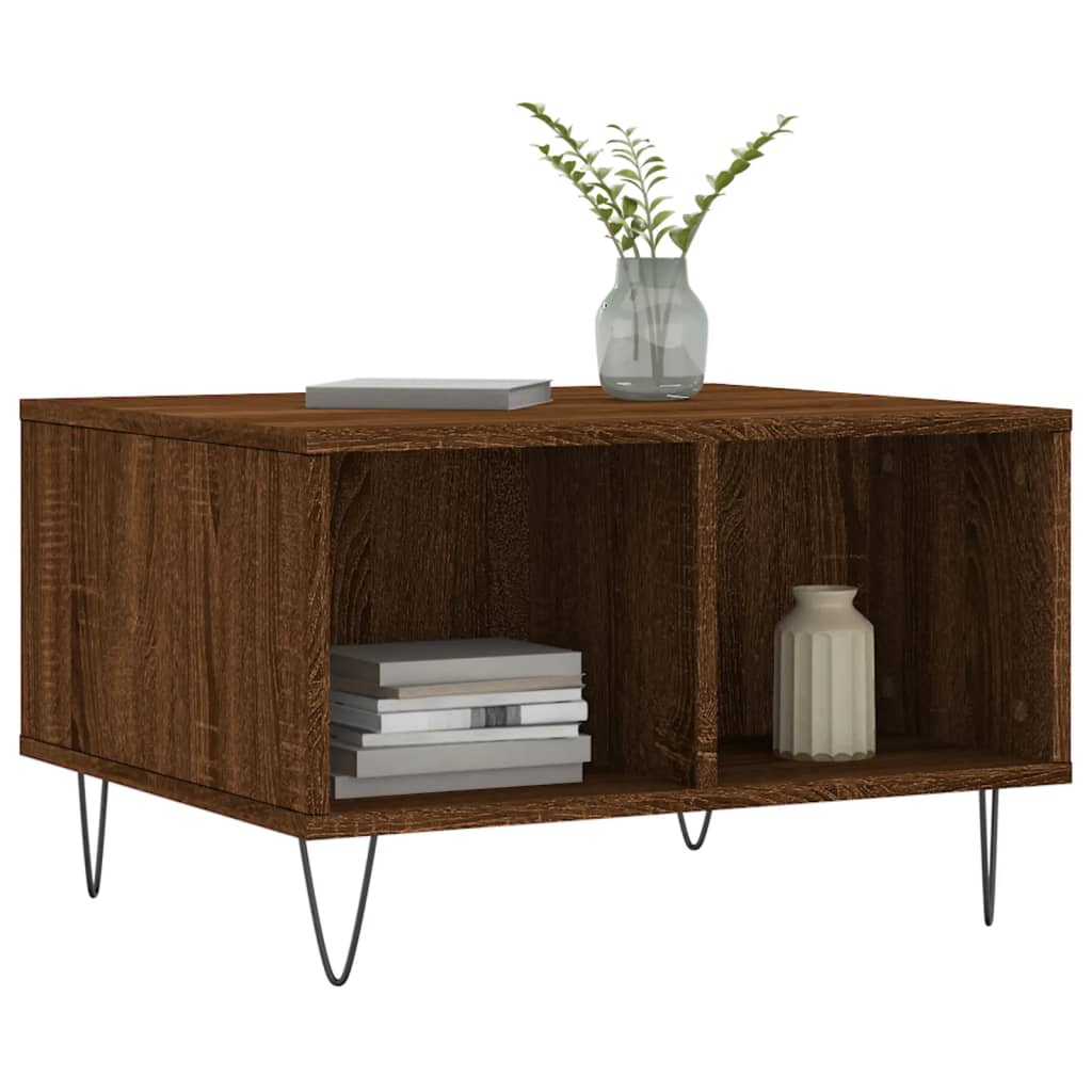 vidaXL Coffee Table Brown Oak 60x50x36,5 cm Engineered Wood