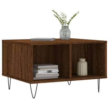 vidaXL Coffee Table Brown Oak 60x50x36,5 cm Engineered Wood
