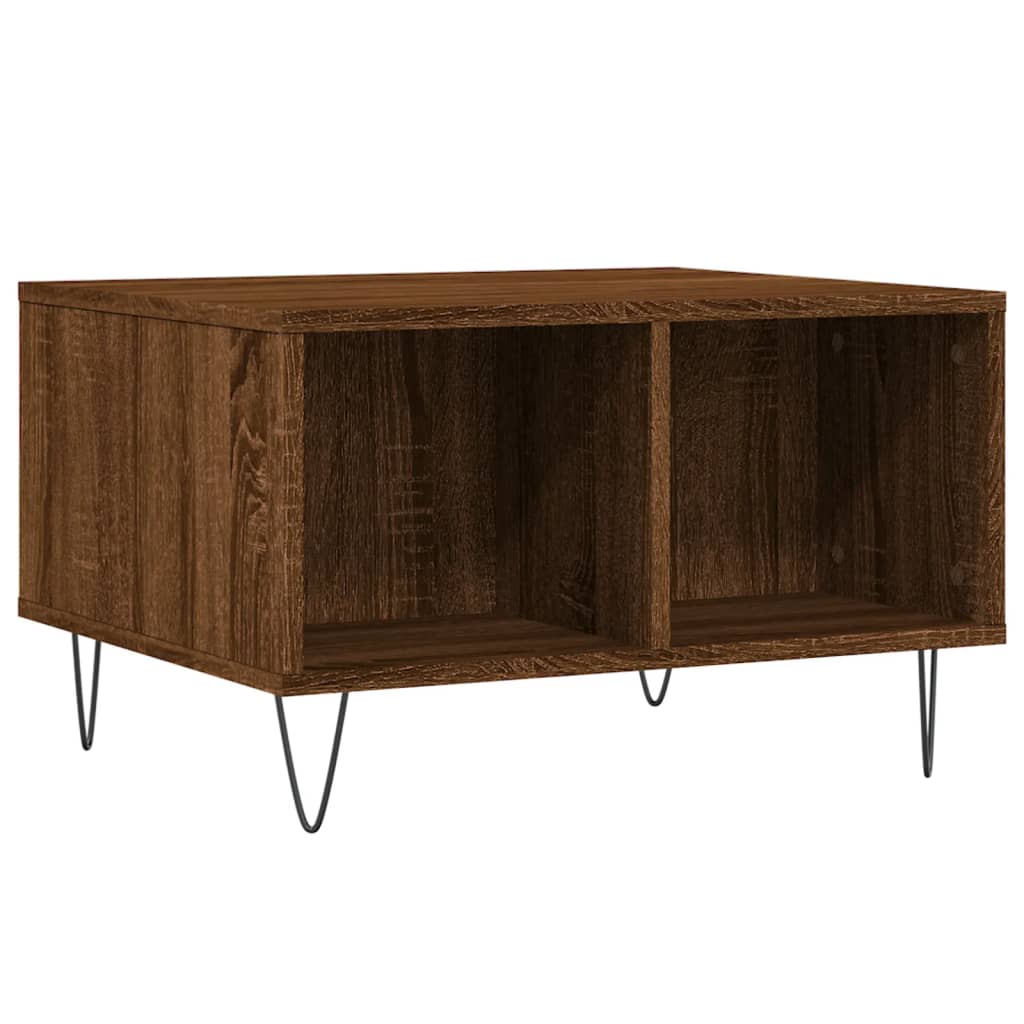 vidaXL Coffee Table Brown Oak 60x50x36.5 cm Engineered Wood