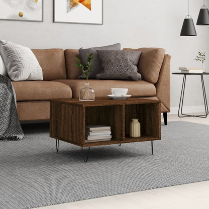 vidaXL Coffee Table Brown Oak 60x50x36,5 cm Engineered Wood