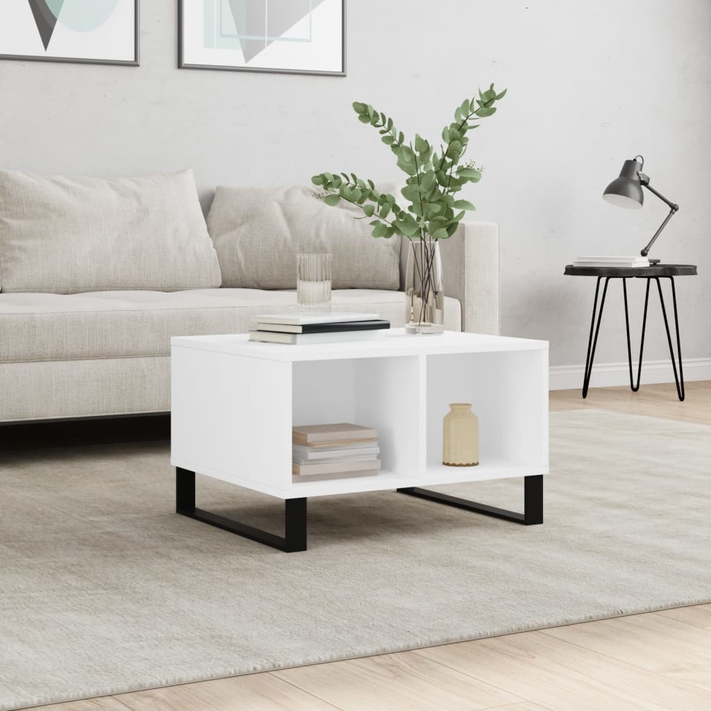 vidaXL Coffee Table White 60x50x36,5 cm Engineered Wood