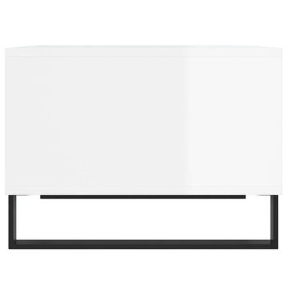 vidaXL Coffee Table High Gloss White 60x50x36.5 cm Engineered Wood