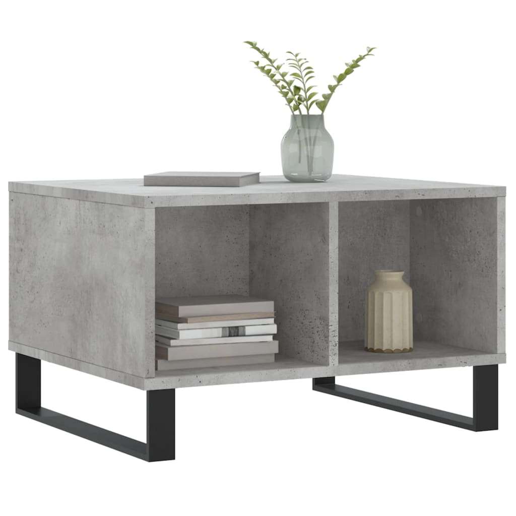 vidaXL Coffee Table Concrete Grey 60x50x36,5 cm Engineered Wood