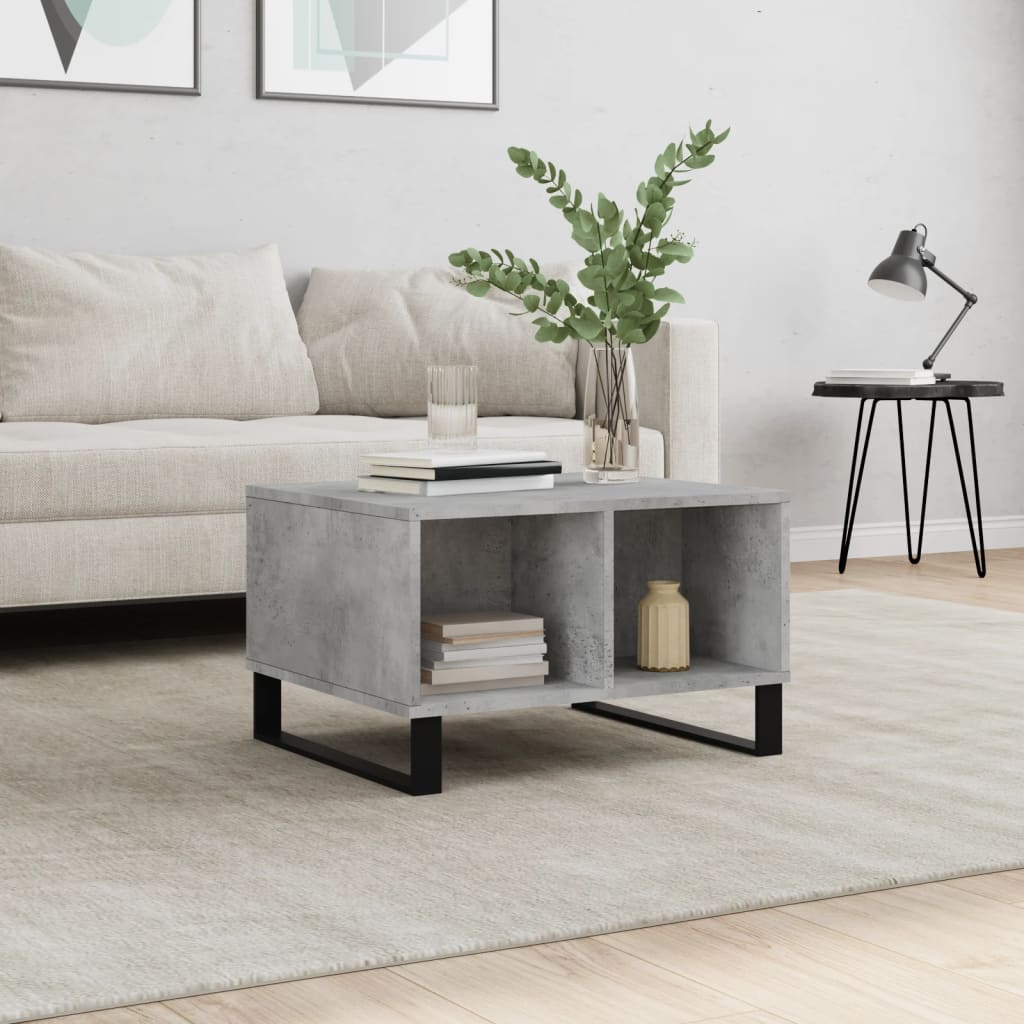 vidaXL Coffee Table Concrete Grey 60x50x36.5 cm Engineered Wood