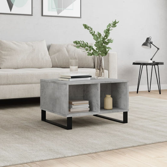 vidaXL Coffee Table Concrete Grey 60x50x36,5 cm Engineered Wood