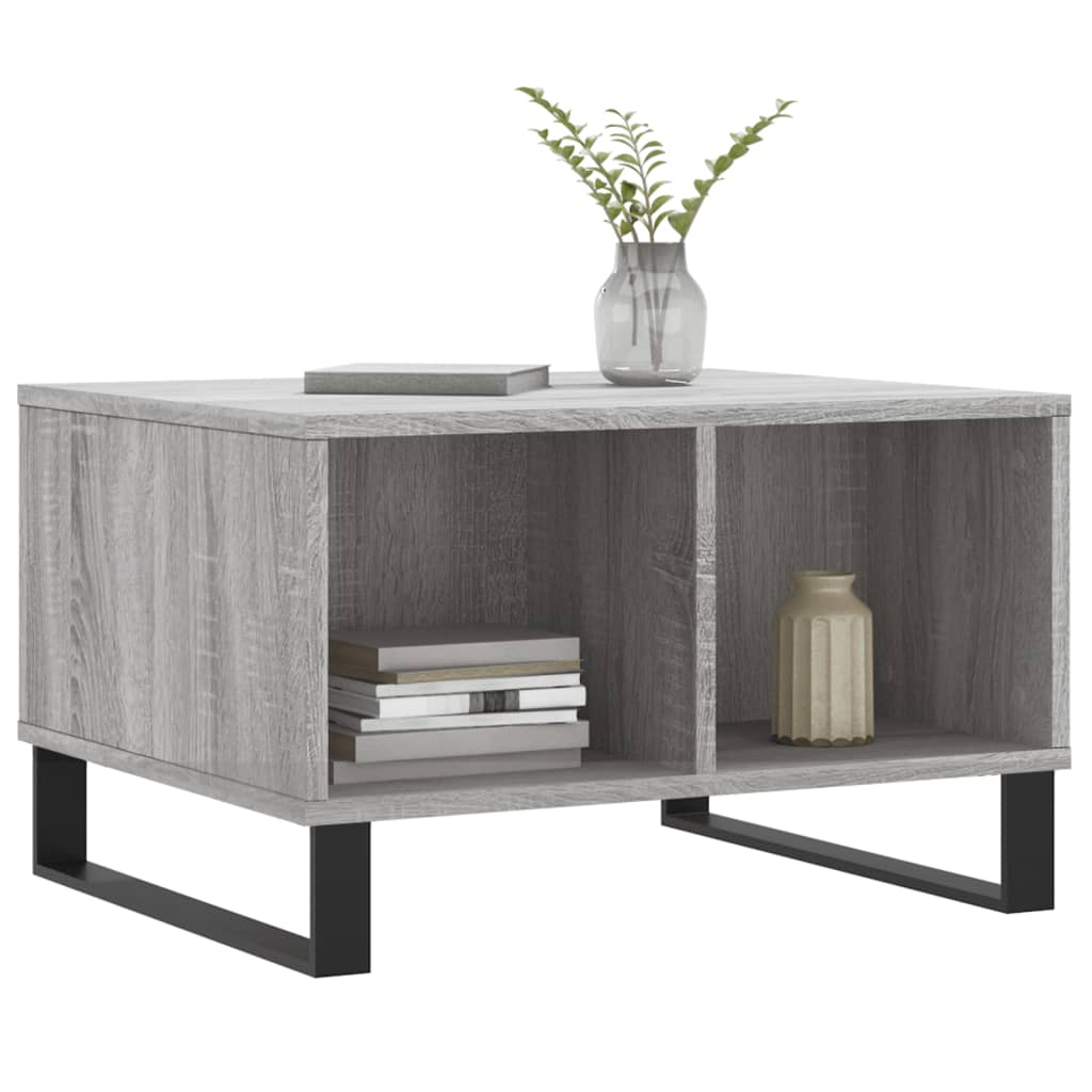 vidaXL Coffee Table Grey Sonoma 60x50x36,5 cm Engineered Wood