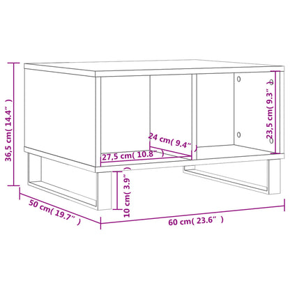 vidaXL Coffee Table Grey Sonoma 60x50x36.5 cm Engineered Wood