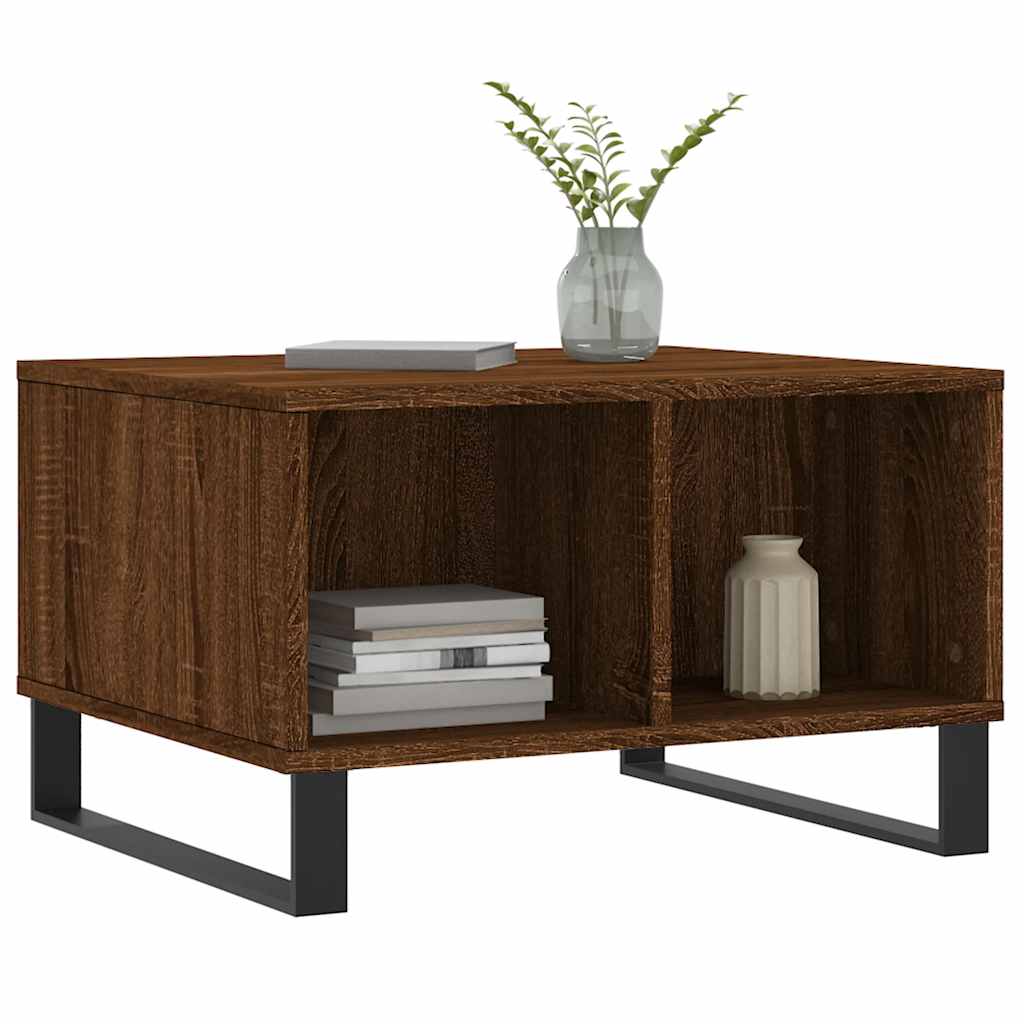 vidaXL Coffee Table Brown Oak 60x50x36,5 cm Engineered Wood