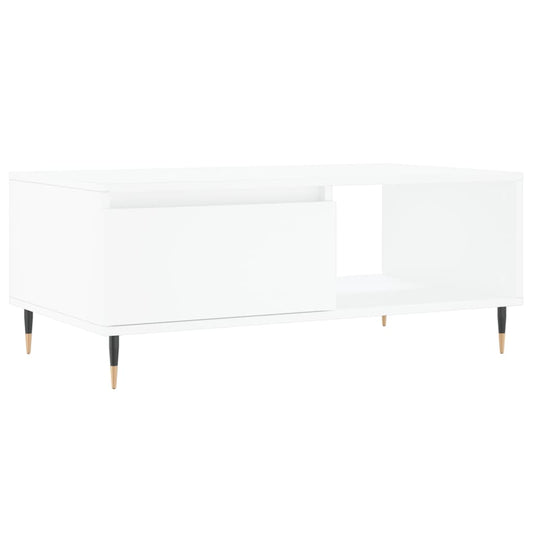 vidaXL Coffee Table | White | Engineered wood | Medium | Rectangular | Modern