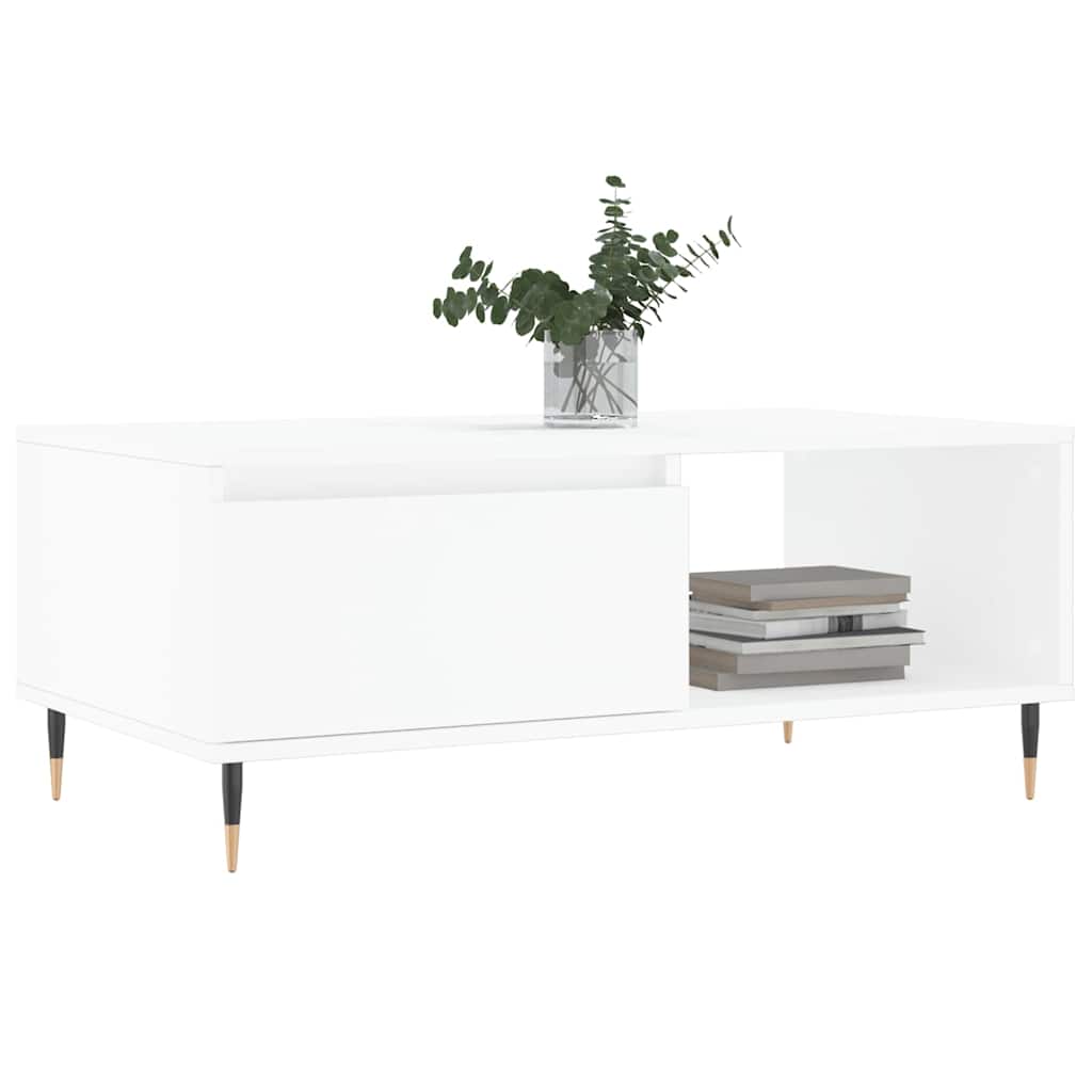 vidaXL Coffee Table White 90x50x36,5 cm Engineered Wood