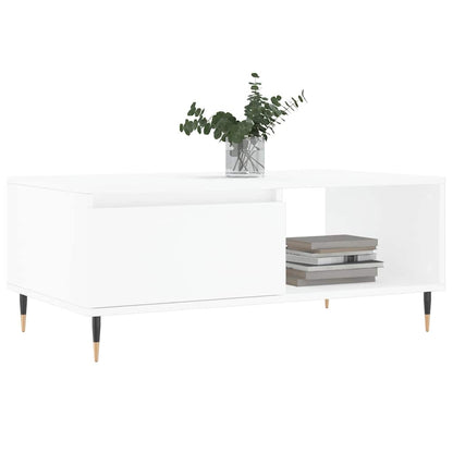 vidaXL Coffee Table White 90x50x36,5 cm Engineered Wood