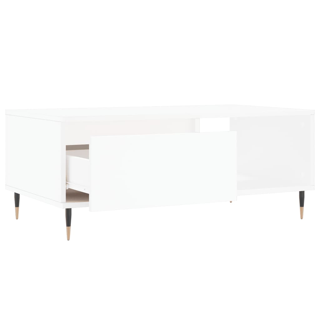 vidaXL Coffee Table | White | Engineered wood | Medium | Rectangular | Modern