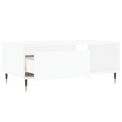 vidaXL Coffee Table | White | Engineered wood | Medium | Rectangular | Modern