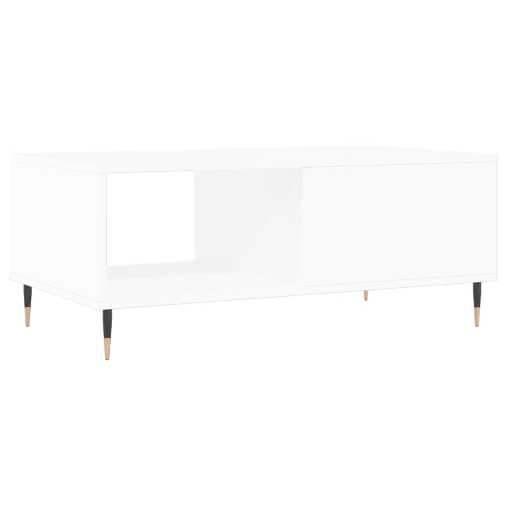 vidaXL Coffee Table | White | Engineered wood | Medium | Rectangular | Modern