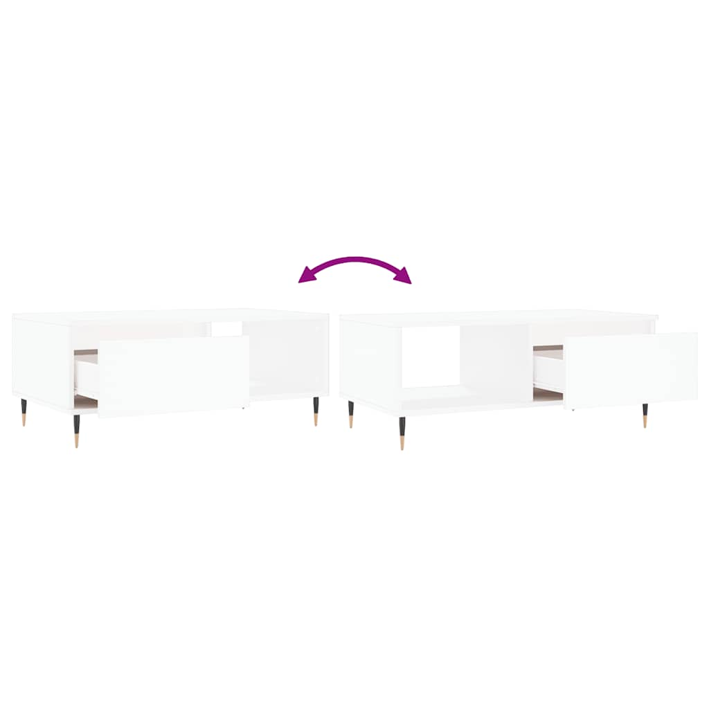 vidaXL Coffee Table White 90x50x36,5 cm Engineered Wood