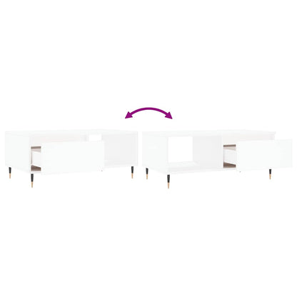 vidaXL Coffee Table White 90x50x36,5 cm Engineered Wood