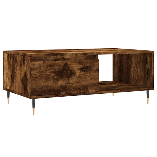 vidaXL Coffee Table Smoked Oak 90x50x36,5 cm Engineered Wood
