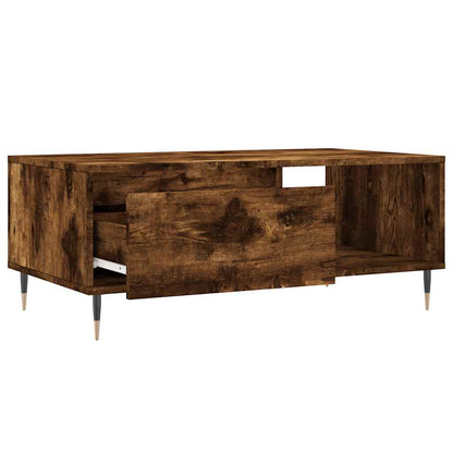 vidaXL Coffee Table Smoked Oak 90x50x36,5 cm Engineered Wood