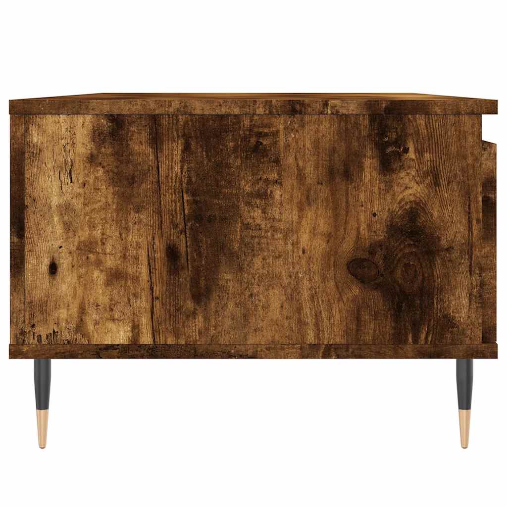 vidaXL Coffee Table Smoked Oak 90x50x36,5 cm Engineered Wood