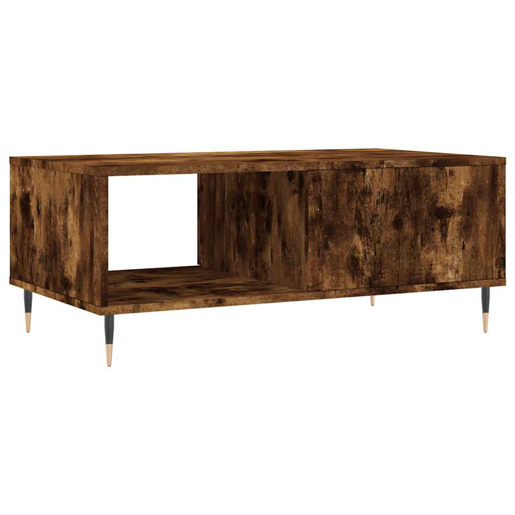 vidaXL Coffee Table Smoked Oak 90x50x36,5 cm Engineered Wood