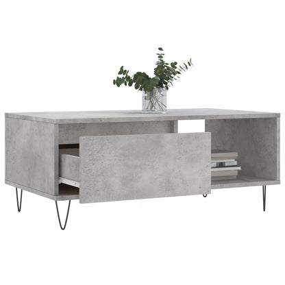 vidaXL Coffee Table Concrete Grey 90x50x36.5 cm Engineered Wood