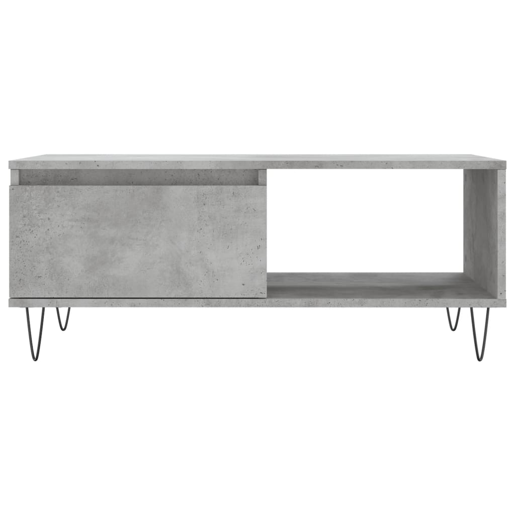 vidaXL Coffee Table Concrete Grey 90x50x36.5 cm Engineered Wood