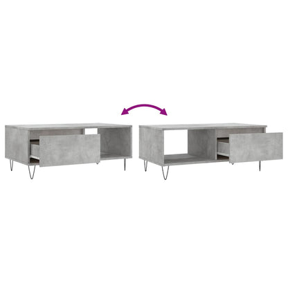 vidaXL Coffee Table Concrete Grey 90x50x36.5 cm Engineered Wood