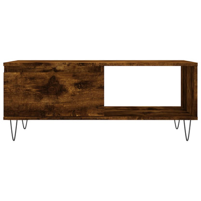 vidaXL Coffee Table Smoked Oak 90x50x36,5 cm Engineered Wood
