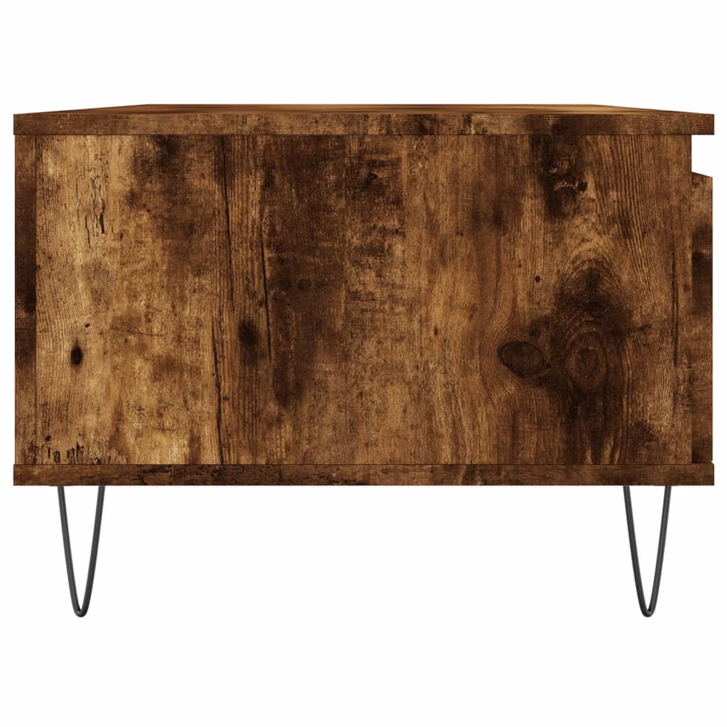 vidaXL Coffee Table Smoked Oak 90x50x36,5 cm Engineered Wood