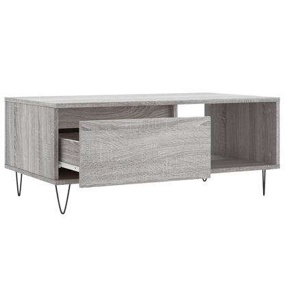 vidaXL Coffee Table Grey Sonoma 90x50x36,5 cm Engineered Wood