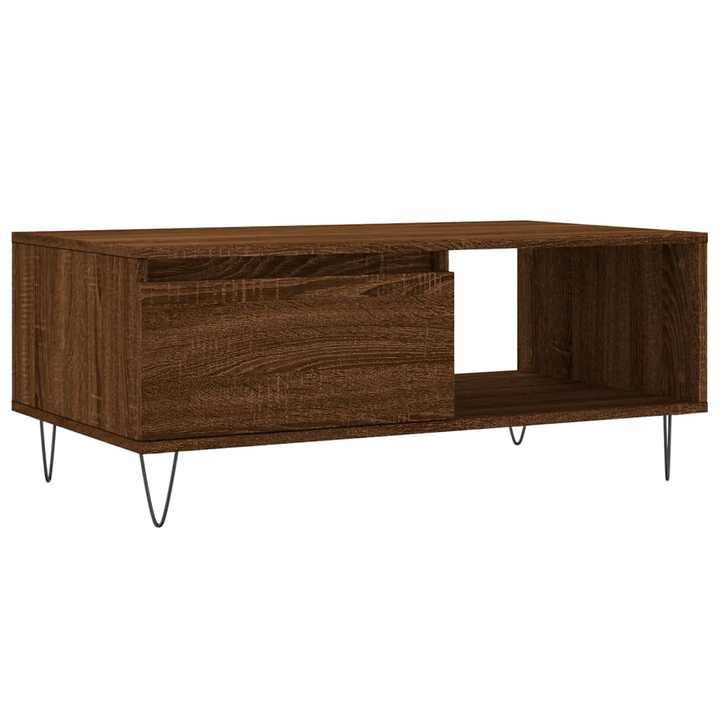 vidaXL Coffee Table Brown Oak 90x50x36,5 cm Engineered Wood