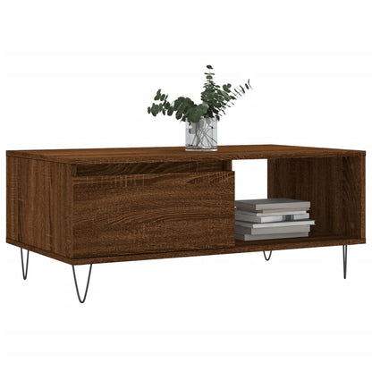 vidaXL Coffee Table Brown Oak 90x50x36,5 cm Engineered Wood