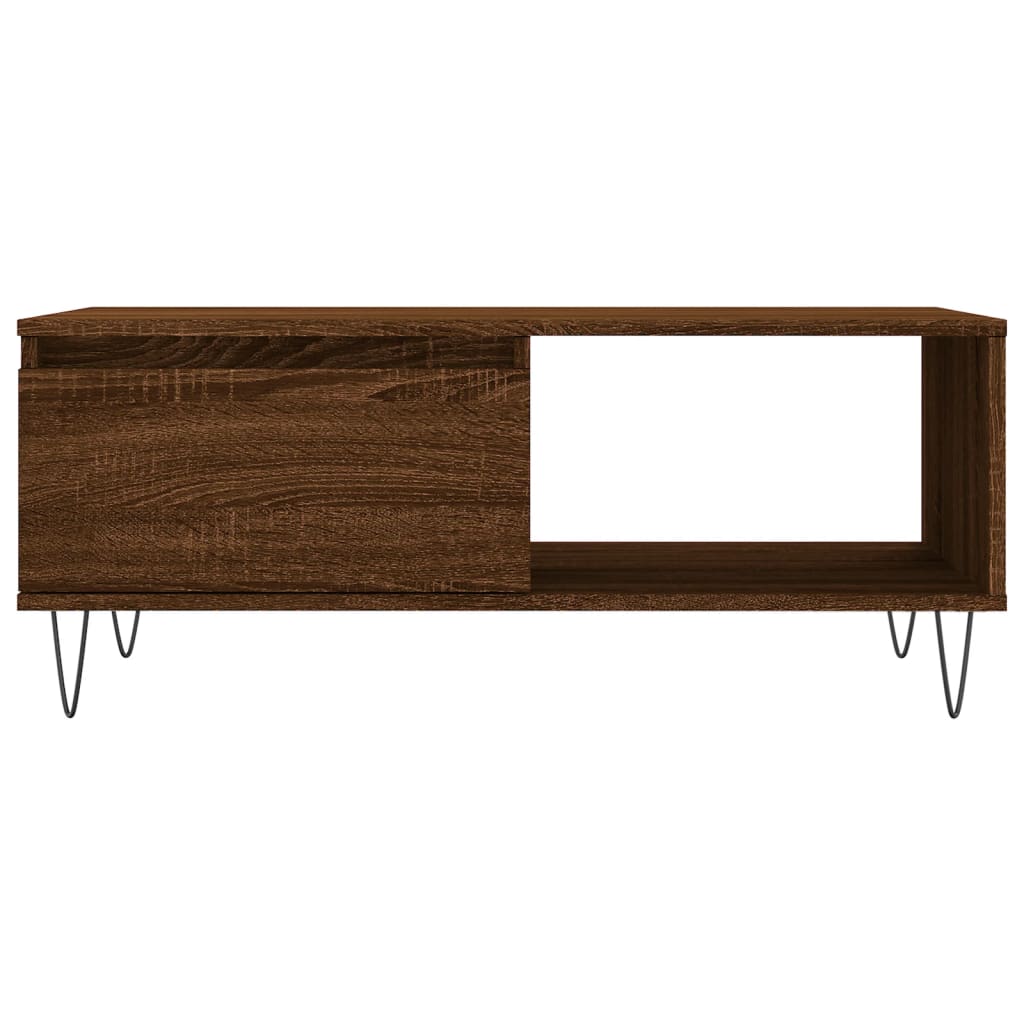 vidaXL Coffee Table Brown Oak 90x50x36,5 cm Engineered Wood