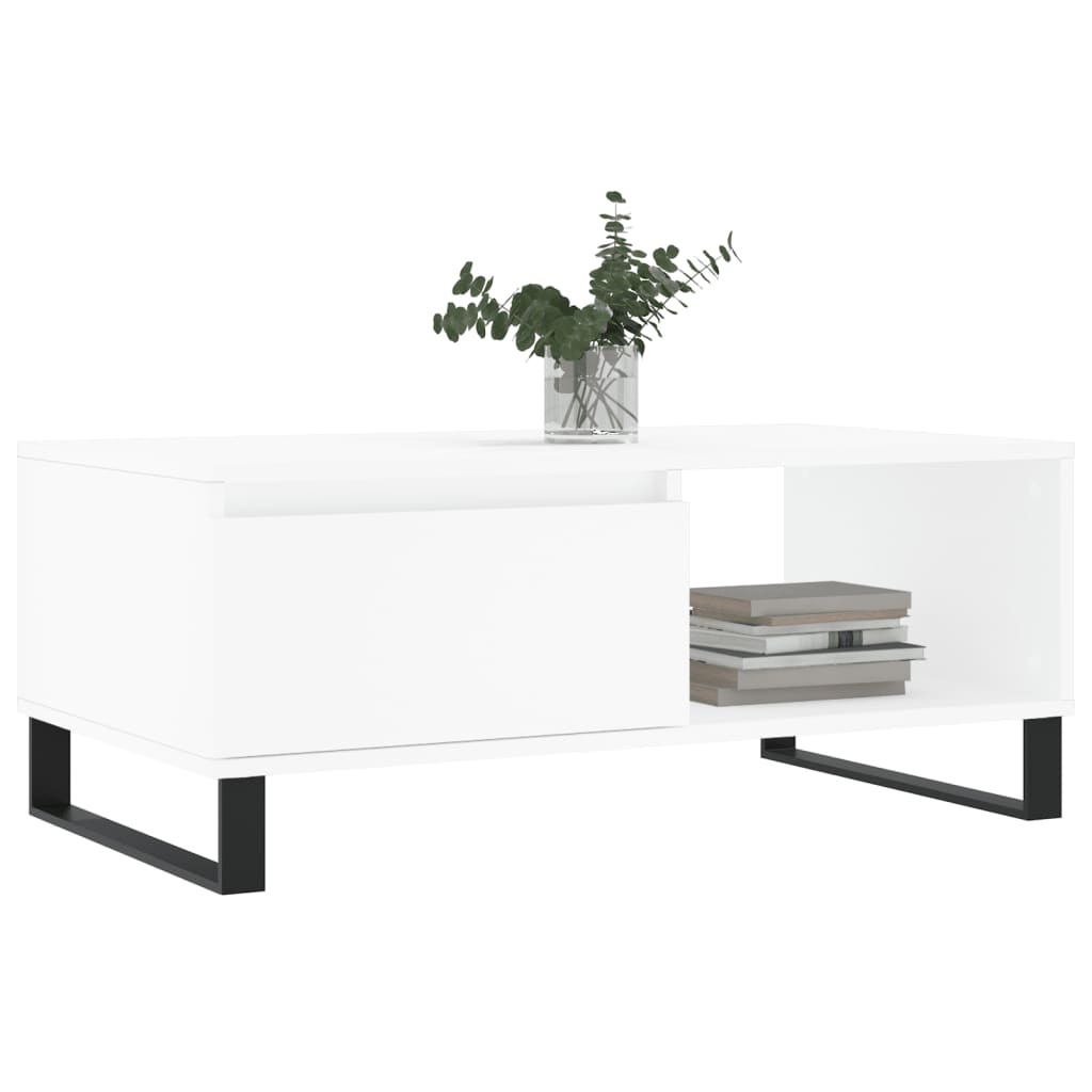 vidaXL Coffee Table White 90x50x36.5 cm Engineered Wood