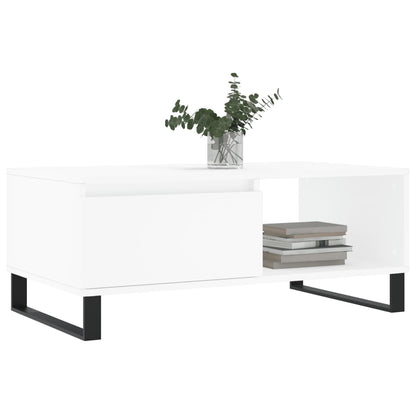 vidaXL Coffee Table White 90x50x36.5 cm Engineered Wood