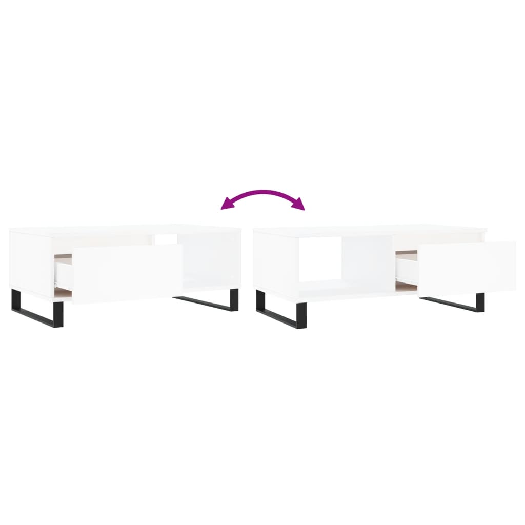 vidaXL Coffee Table White 90x50x36.5 cm Engineered Wood