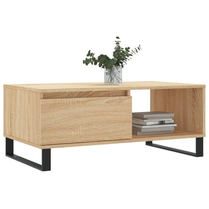 vidaXL Coffee Table Sonoma Oak 90x50x36.5 cm Engineered Wood