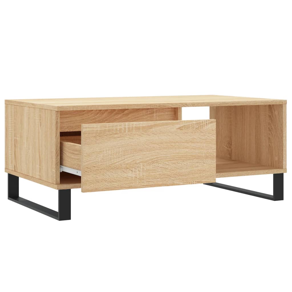 vidaXL Coffee Table Sonoma Oak 90x50x36.5 cm Engineered Wood