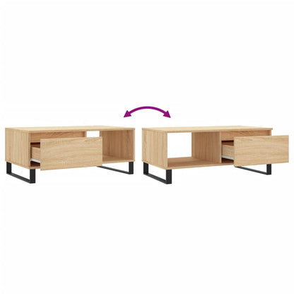 vidaXL Coffee Table Sonoma Oak 90x50x36.5 cm Engineered Wood