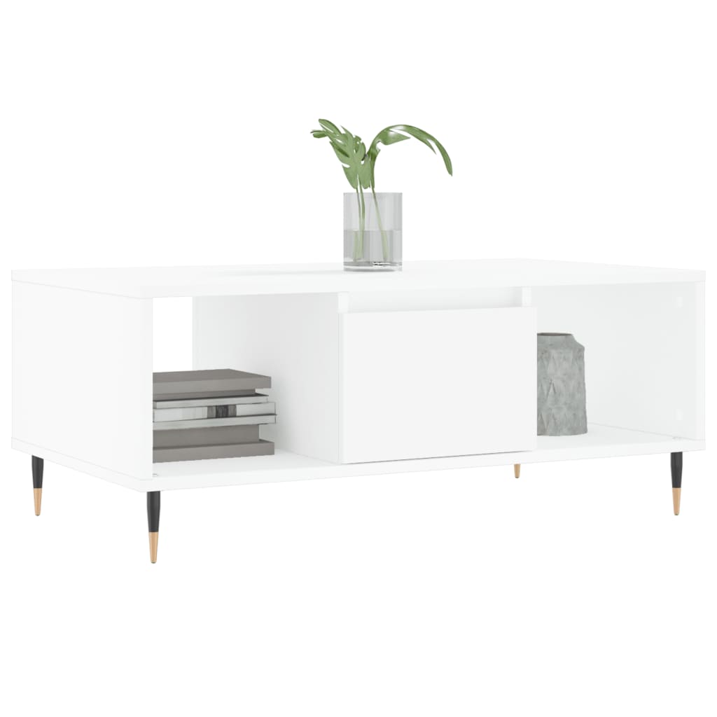 vidaXL Coffee Table White 90x50x36,5 cm Engineered Wood