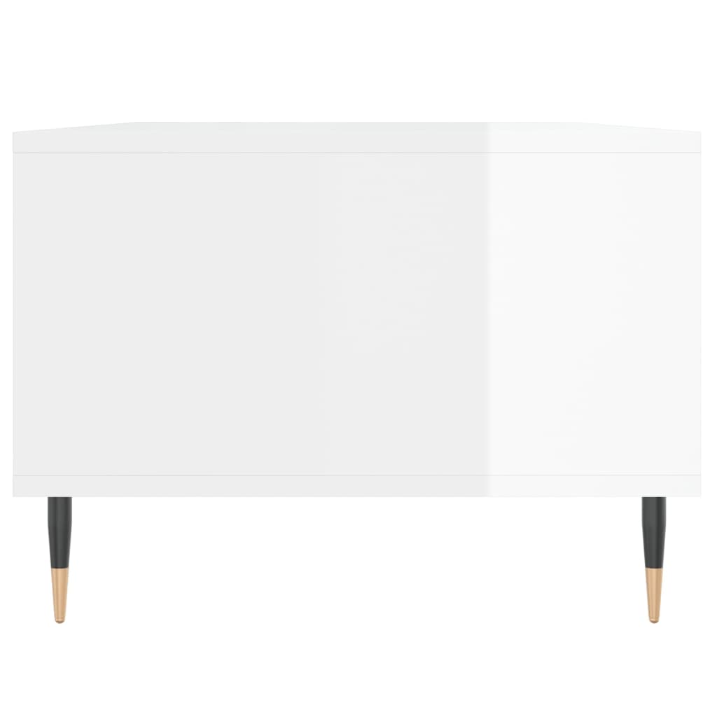 vidaXL Coffee Table High Gloss White 90x50x36.5 cm Engineered Wood