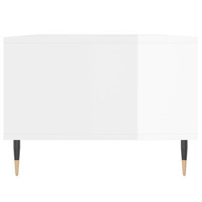 vidaXL Coffee Table High Gloss White 90x50x36,5 cm Engineered Wood