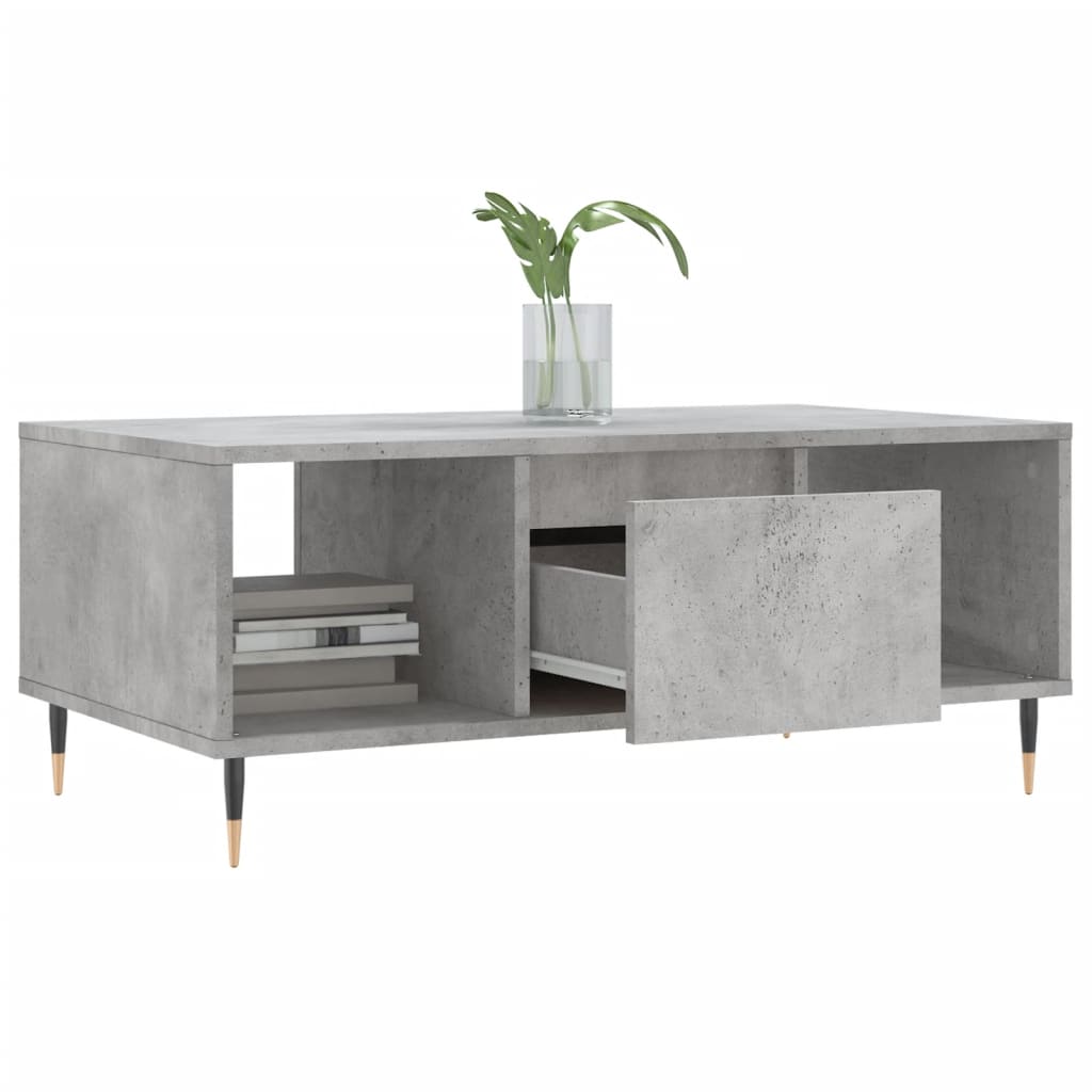 vidaXL Coffee Table Concrete Grey 90x50x36,5 cm Engineered Wood