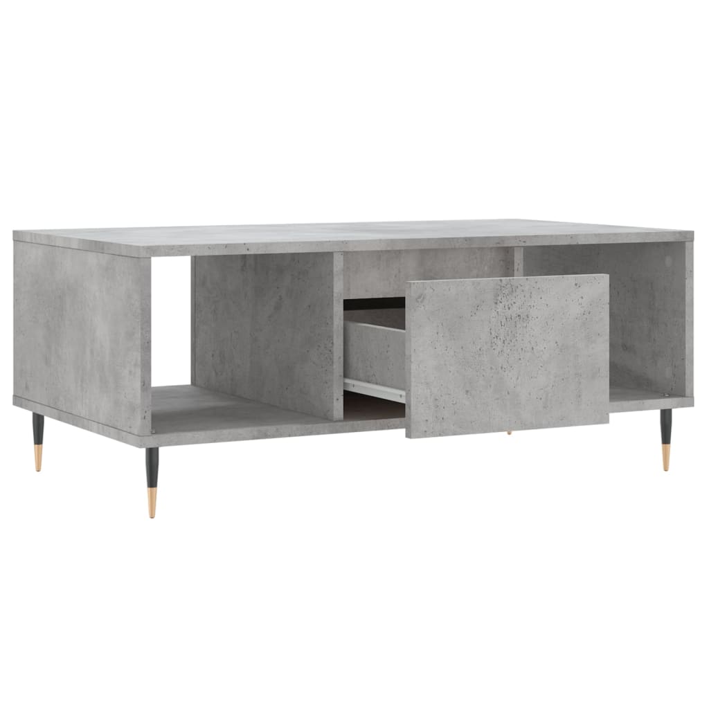 vidaXL Coffee Table Concrete Grey 90x50x36,5 cm Engineered Wood
