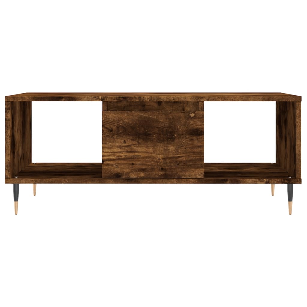 vidaXL Coffee Table Smoked Oak 90x50x36,5 cm Engineered Wood