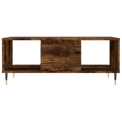 vidaXL Coffee Table Smoked Oak 90x50x36,5 cm Engineered Wood